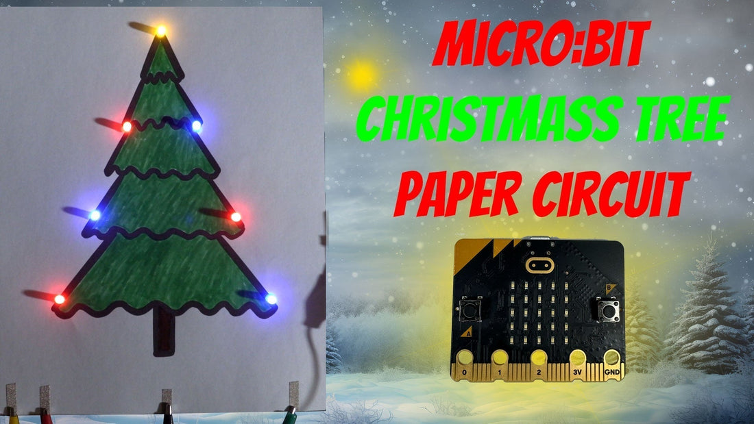 micro:bit Christmas Tree Paper Circuit